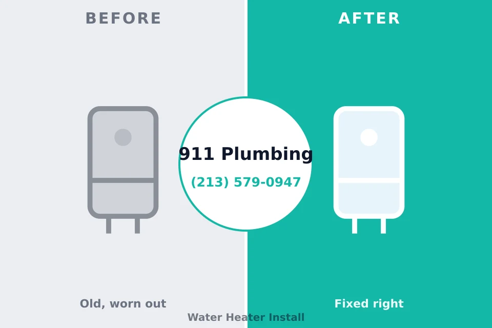 Before and after: plumbing company Hughestown, PA
